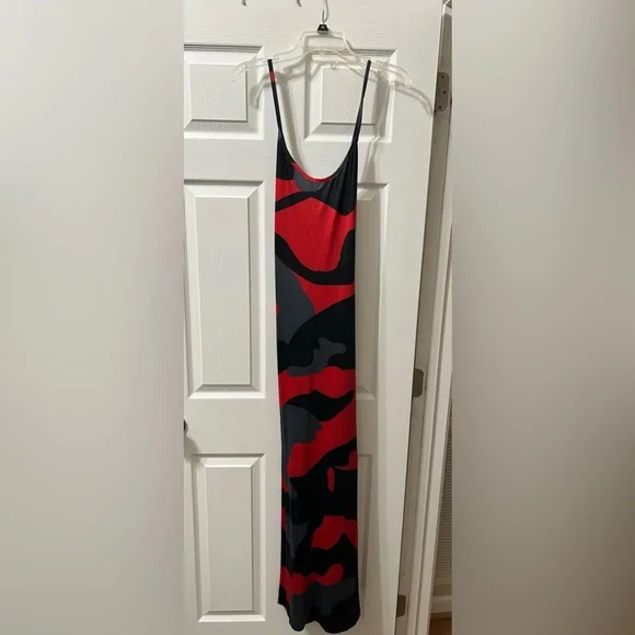 red camo dress RED CAMO Marie Maxi